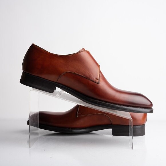 Magnanni Mens Wooten Monk Strap Loafers in Cognac Brown Sz US 10 EU 43 NWB main image 9